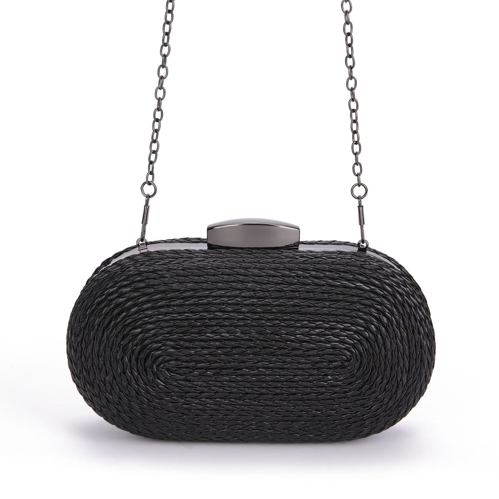 Fashionable oval crossbody woven bags