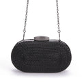 Fashionable oval crossbody woven bags