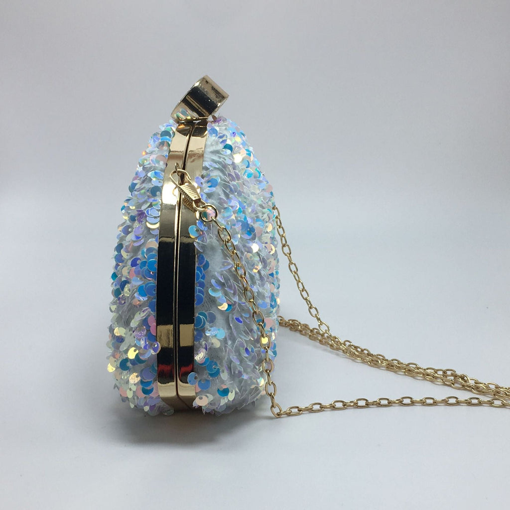 Sequined laser iridescent multi-color fashionable cosmetic bags