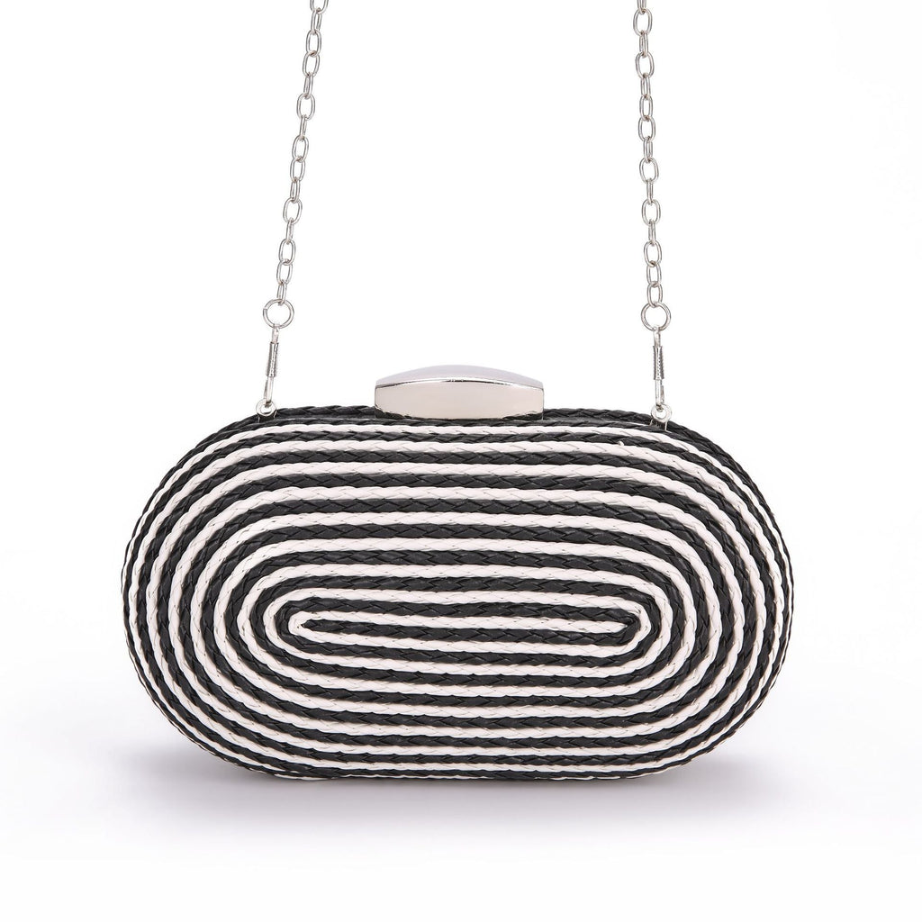 Fashionable oval crossbody woven bags