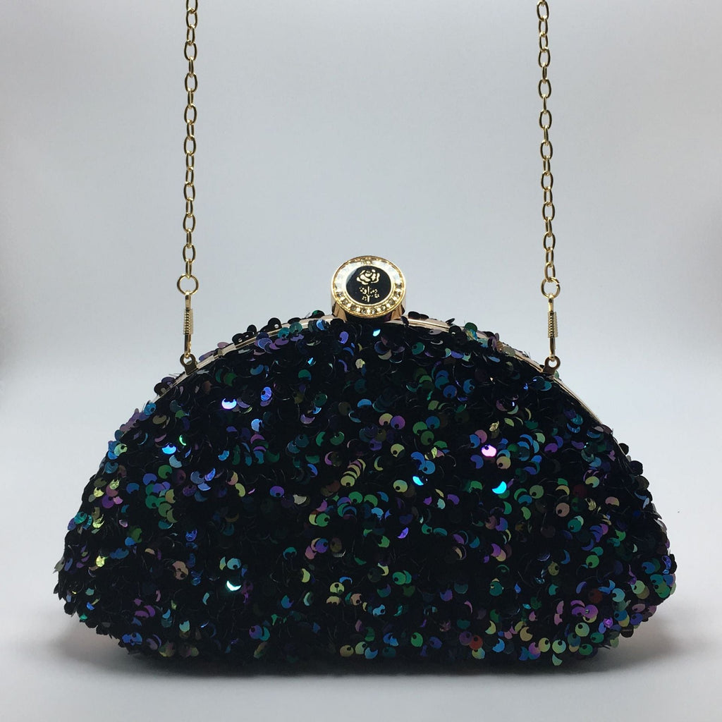 Sequined laser iridescent multi-color fashionable cosmetic bags