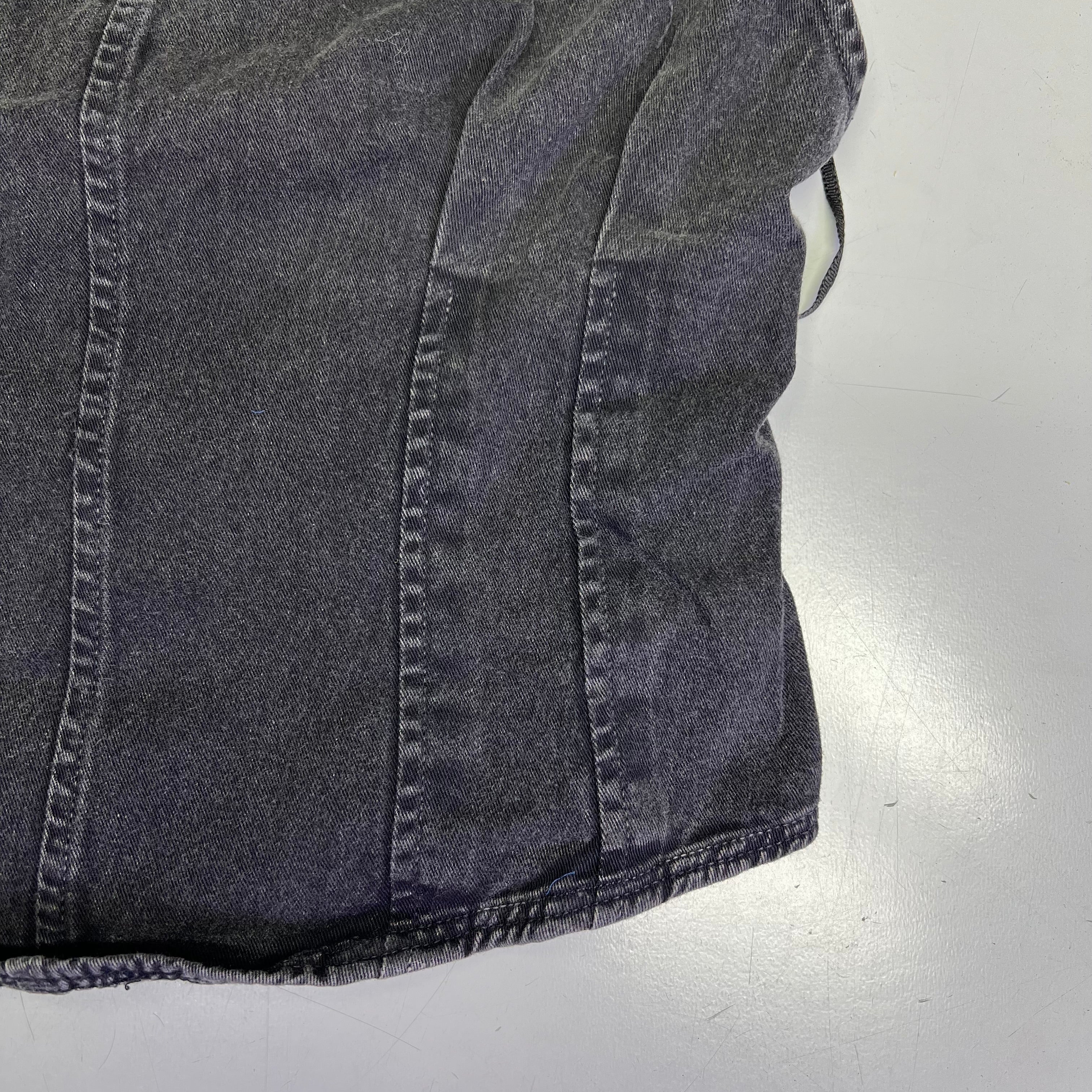 FREE PEOPLE 100% Cotton Louie Indigo Top Women's Sz L Black 98546724
