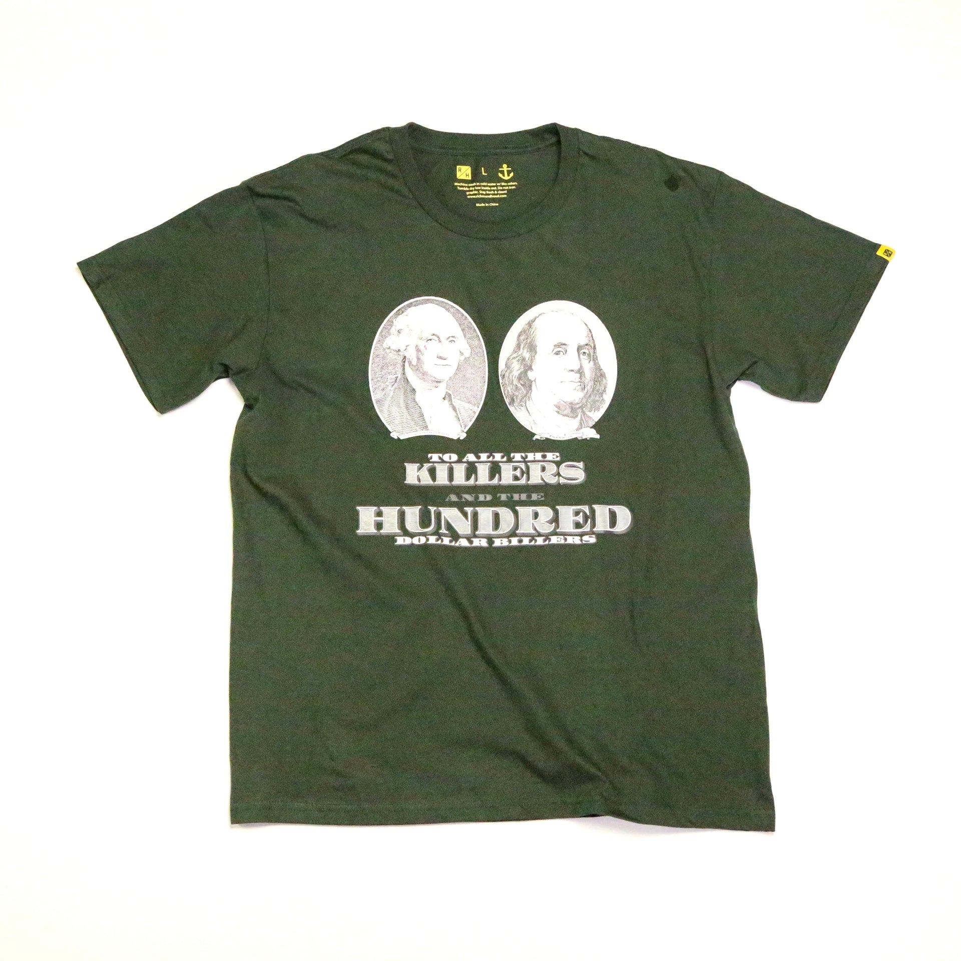 No Feelings T Shirt - Money Green