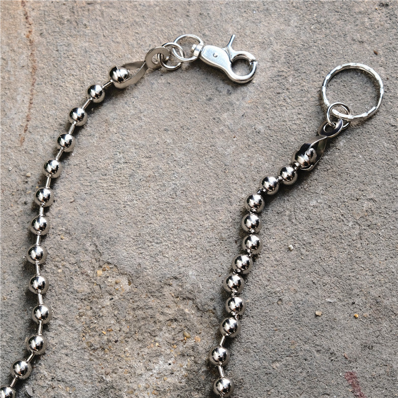 Men's simple beaded trousers and chains