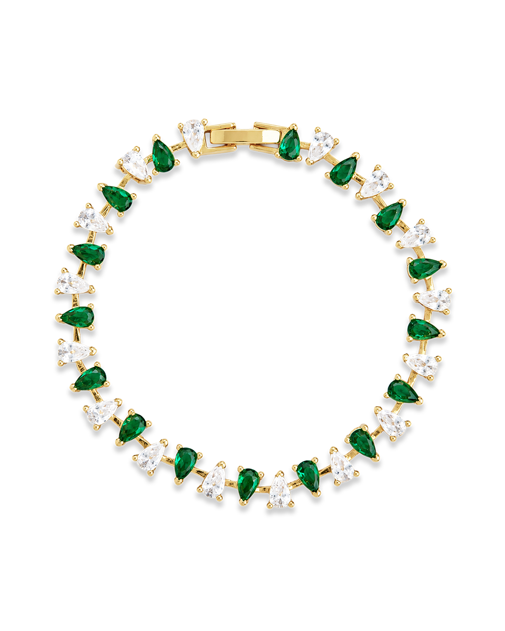 Emerald Pear Cut Tennis Bracelet