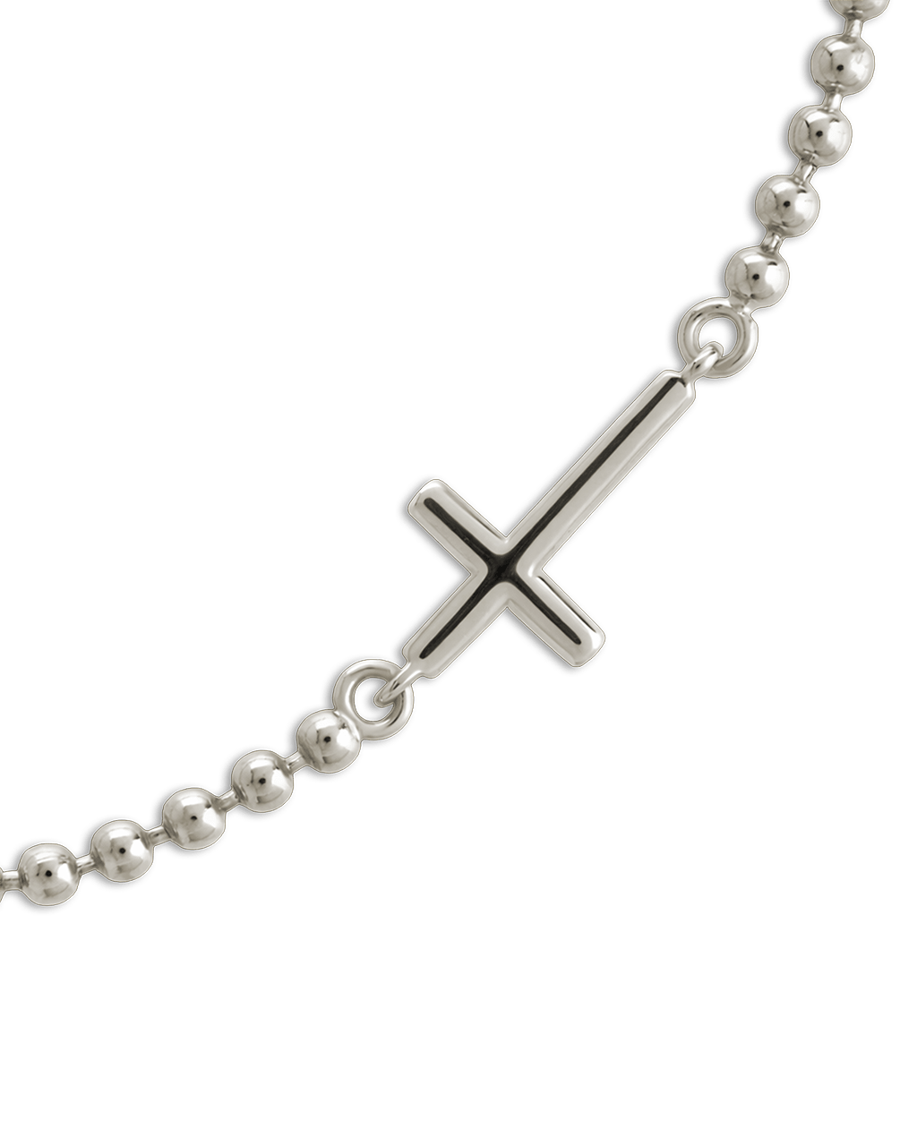 Sterling Silver Kelsey Beaded Cross Bracelet