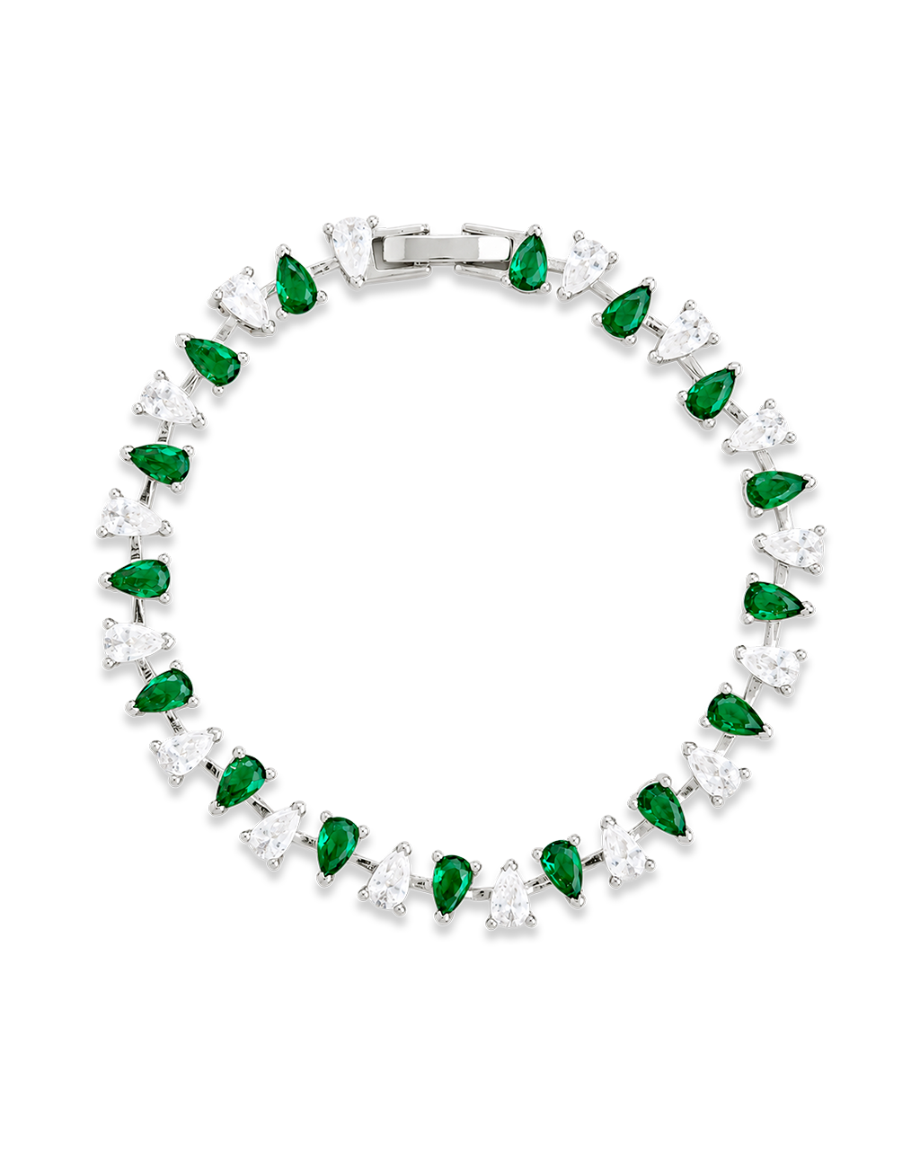 Emerald Pear Cut Tennis Bracelet