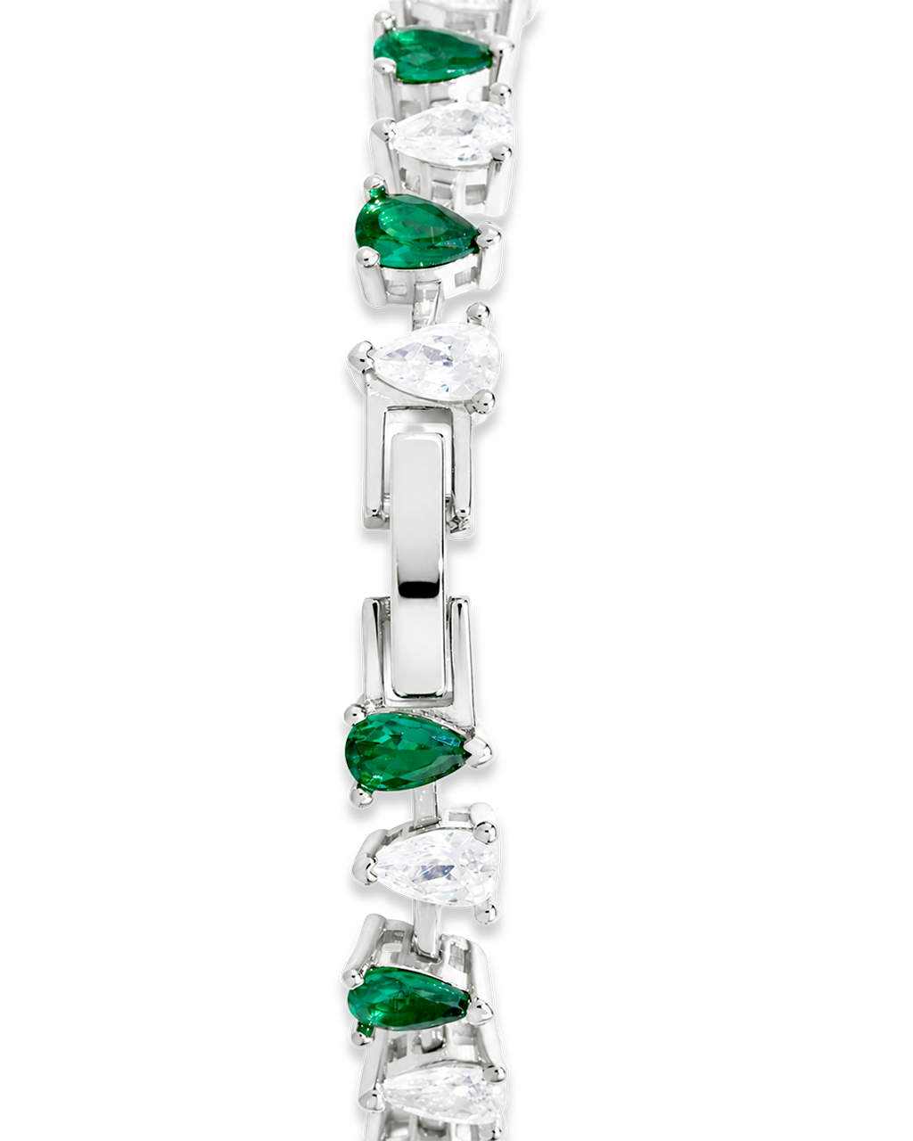 Emerald Pear Cut Tennis Bracelet