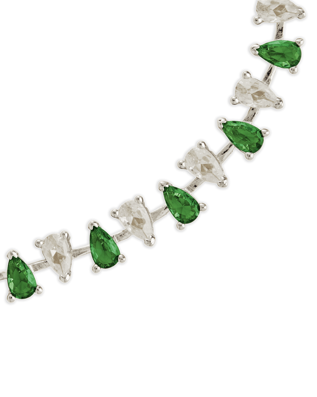 Emerald Pear Cut Tennis Bracelet