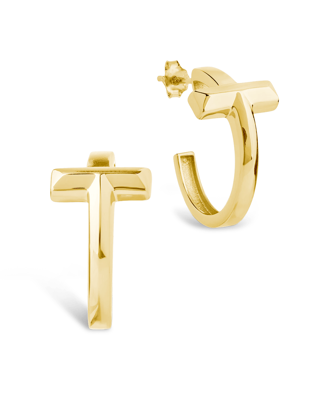 Sterling Silver Kaira Crossbar Hoops