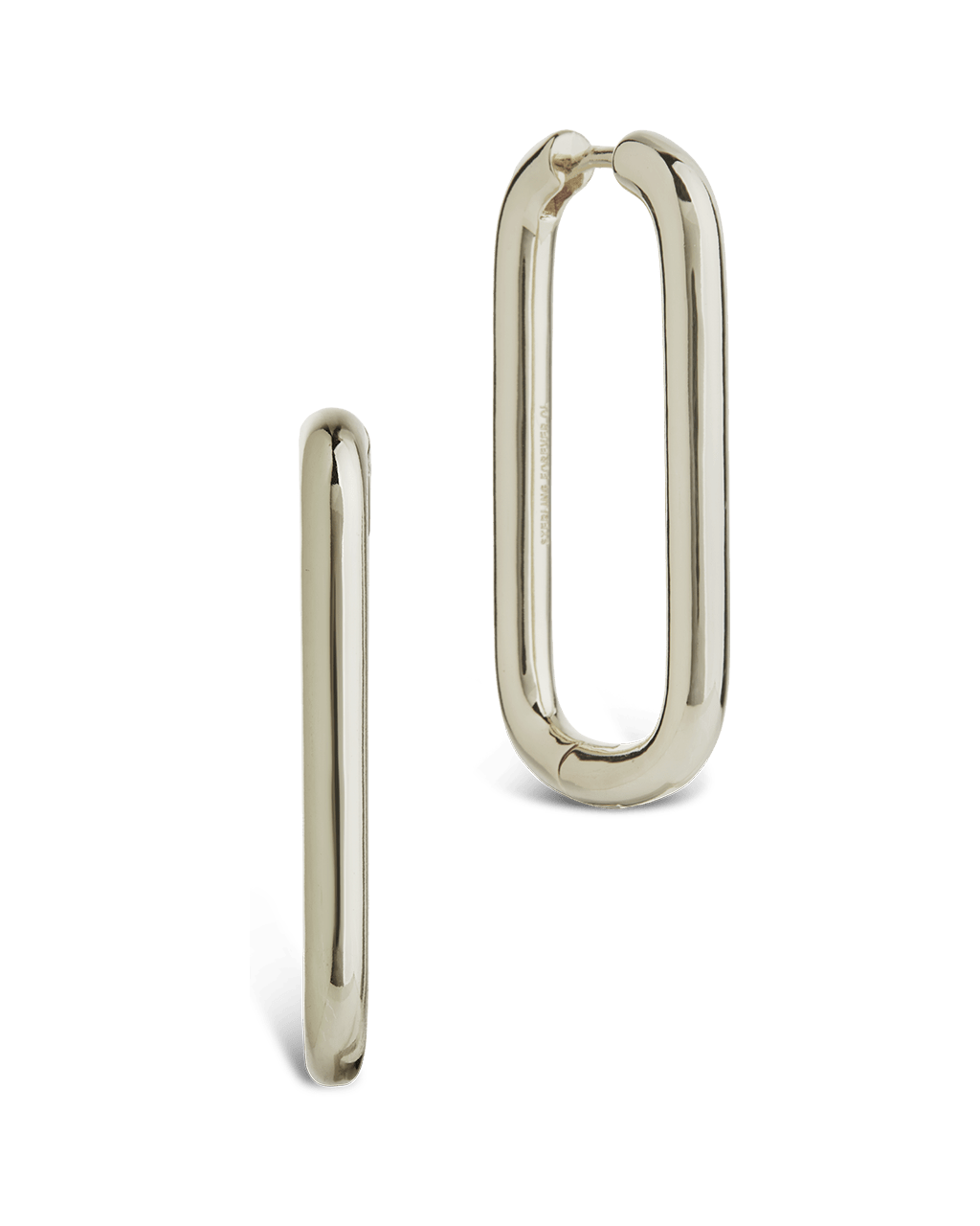 Kaylani Elongated Geo Hoops