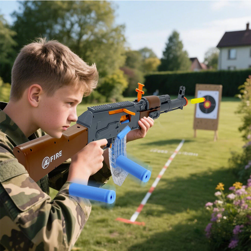 AK Tactical Battle Blaster – Dual Mode Power, 680+ Shots, Built for Backyard Combat