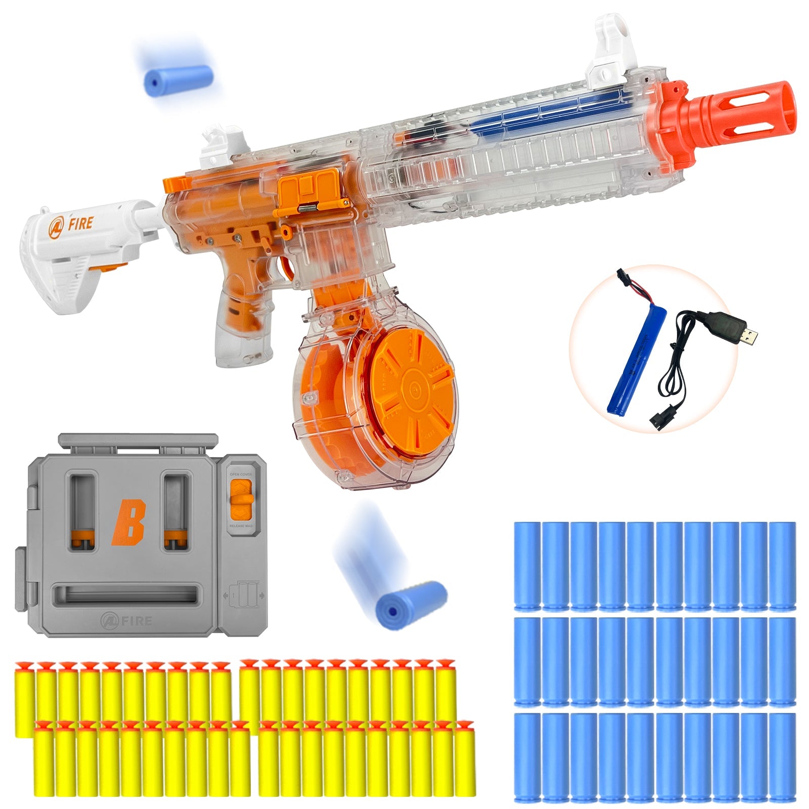 H416 Semi-Automatic Foam Dart Blaster – Shell Ejection, Rechargeable Battery & 22-Round Magazine