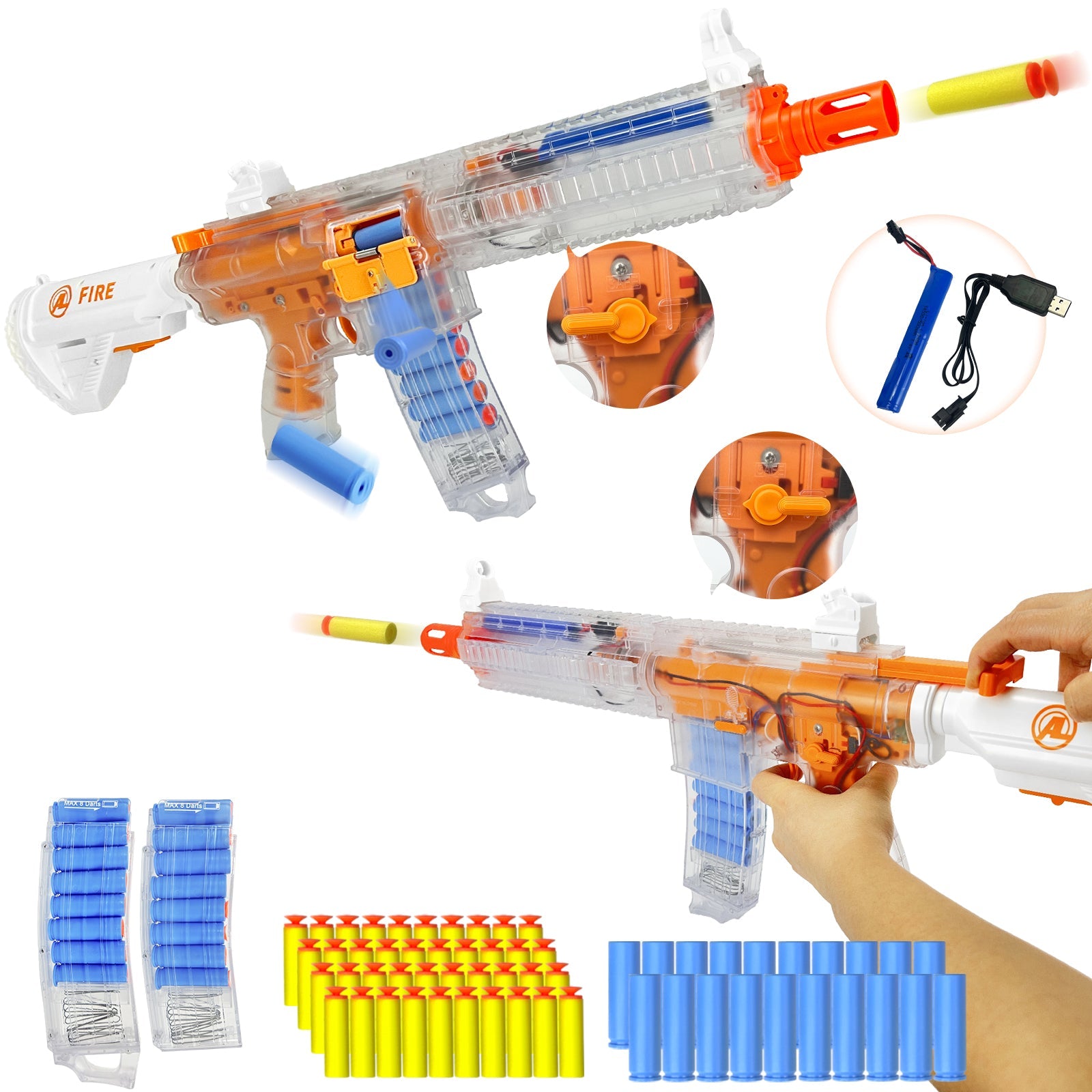 Automatic 416 Toy Gun, Electric Suction Darts Toy Gun, H416 Toy Gun, two shooting modes, for adults, teenagers, holiday gifts, birthday gifts,