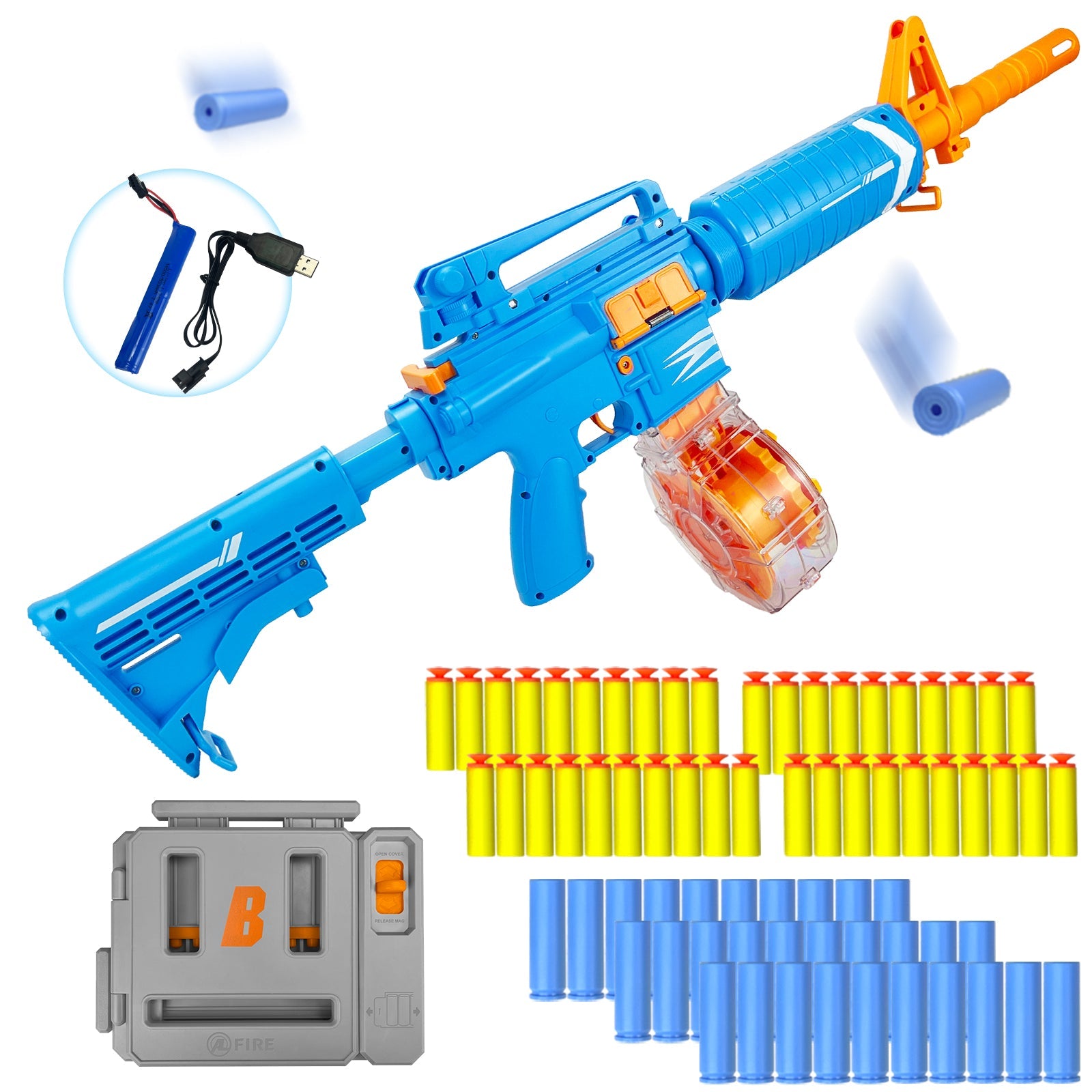 M16 Foam Dart Blaster – Semi-Automatic Electric Rifle with 22-Round Magazine & Shell Ejection