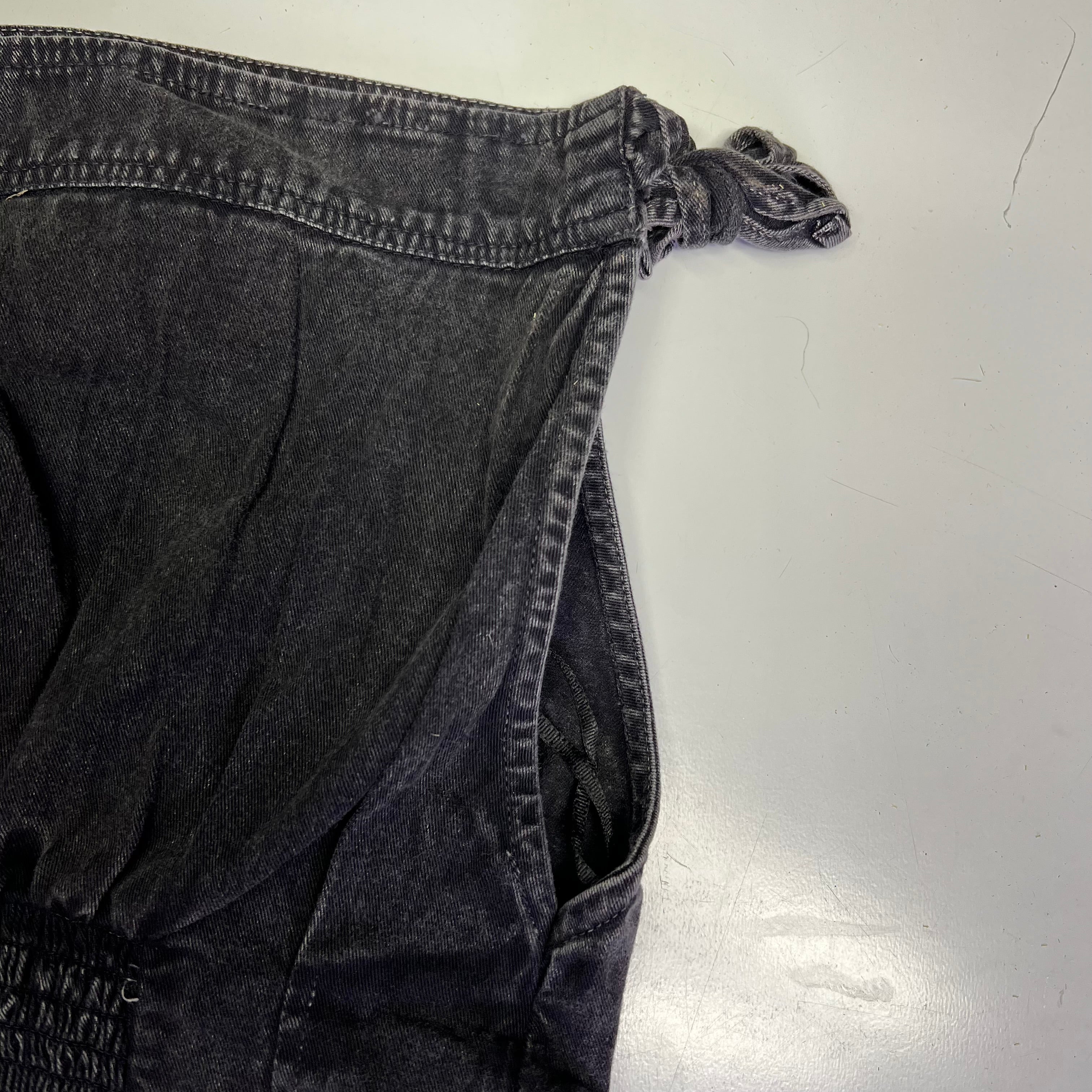 FREE PEOPLE 100% Cotton Louie Indigo Top Women's Sz L Black 98546724