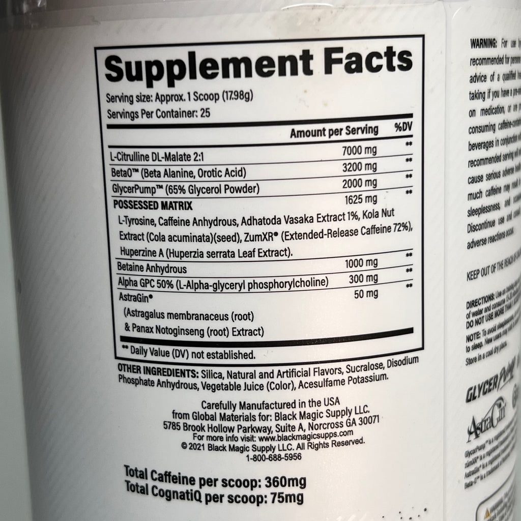 Black Magic BZRK Waves Pre Workout Mango Sunrise 25 Servings BB 04/27