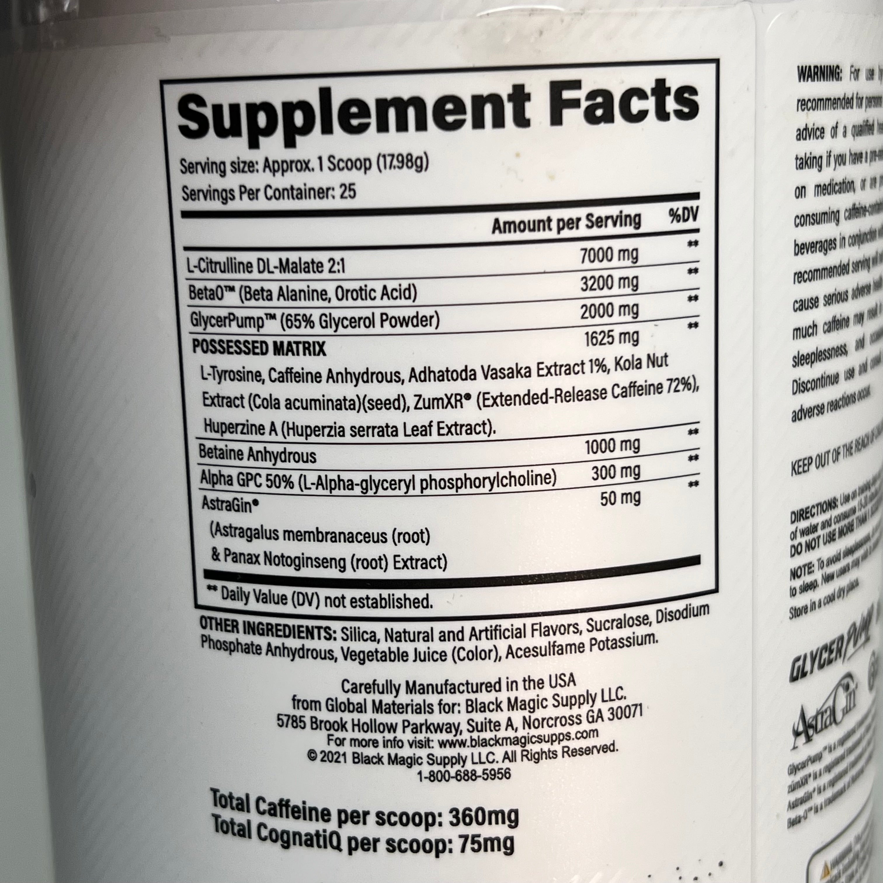 Black Magic BZRK Waves Pre Workout Mango Sunrise 25 Servings BB 04/27