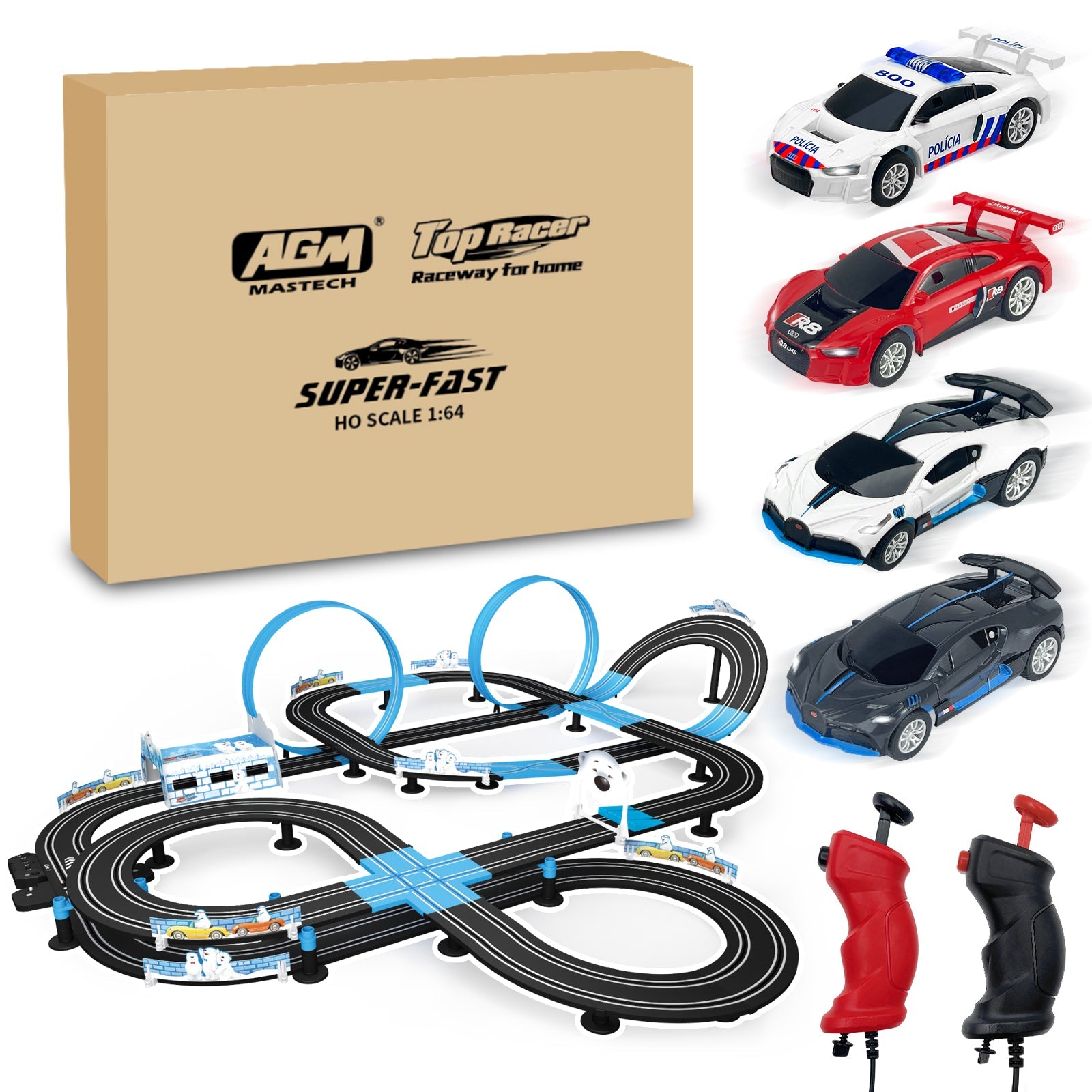 MR-06L Victory Set Slot Car Racing Track – High-Speed Electric Racing Game for Kids & Families