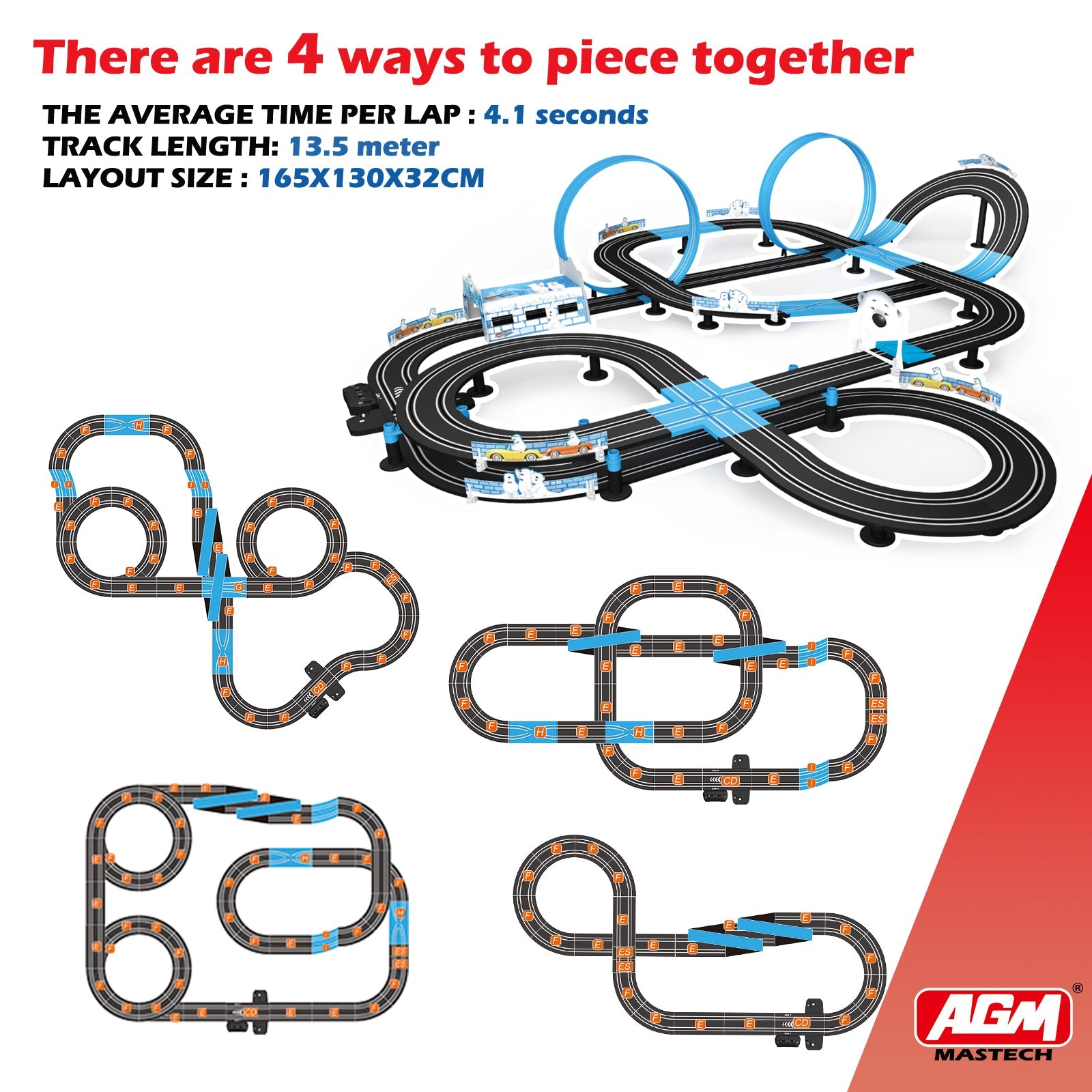 MR-06L Victory Set Slot Car Racing Track – High-Speed Electric Racing Game for Kids & Families