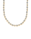 Elongated Hexagon Cut Tennis Necklace