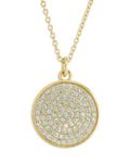 Pave CZ Circle Pendant