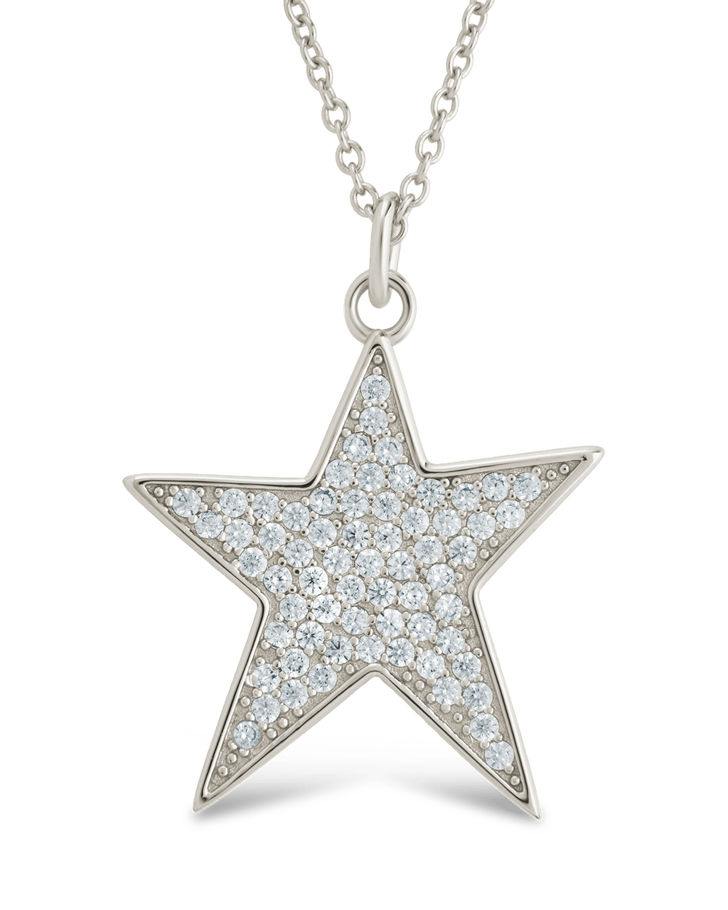 Pave CZ Star Pendant