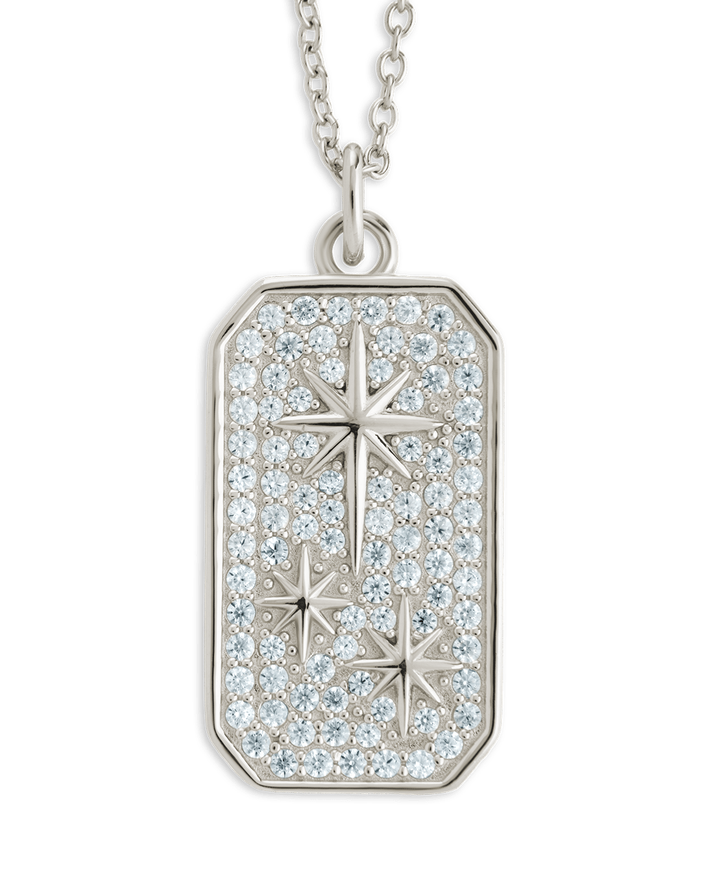Pave CZ North Star Pendant