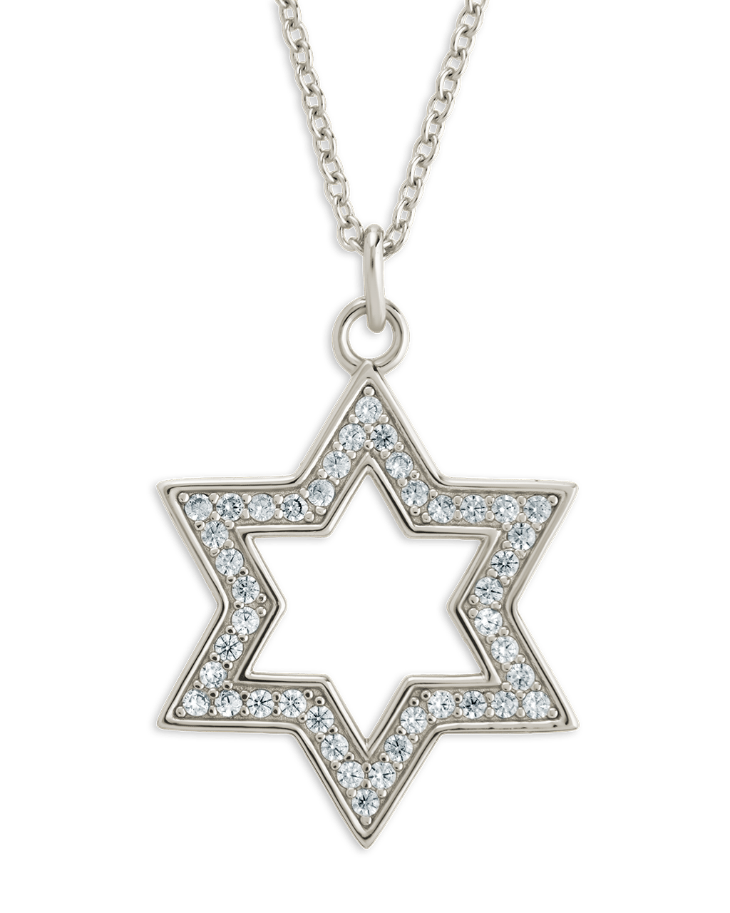Pave CZ Star of David Pendant