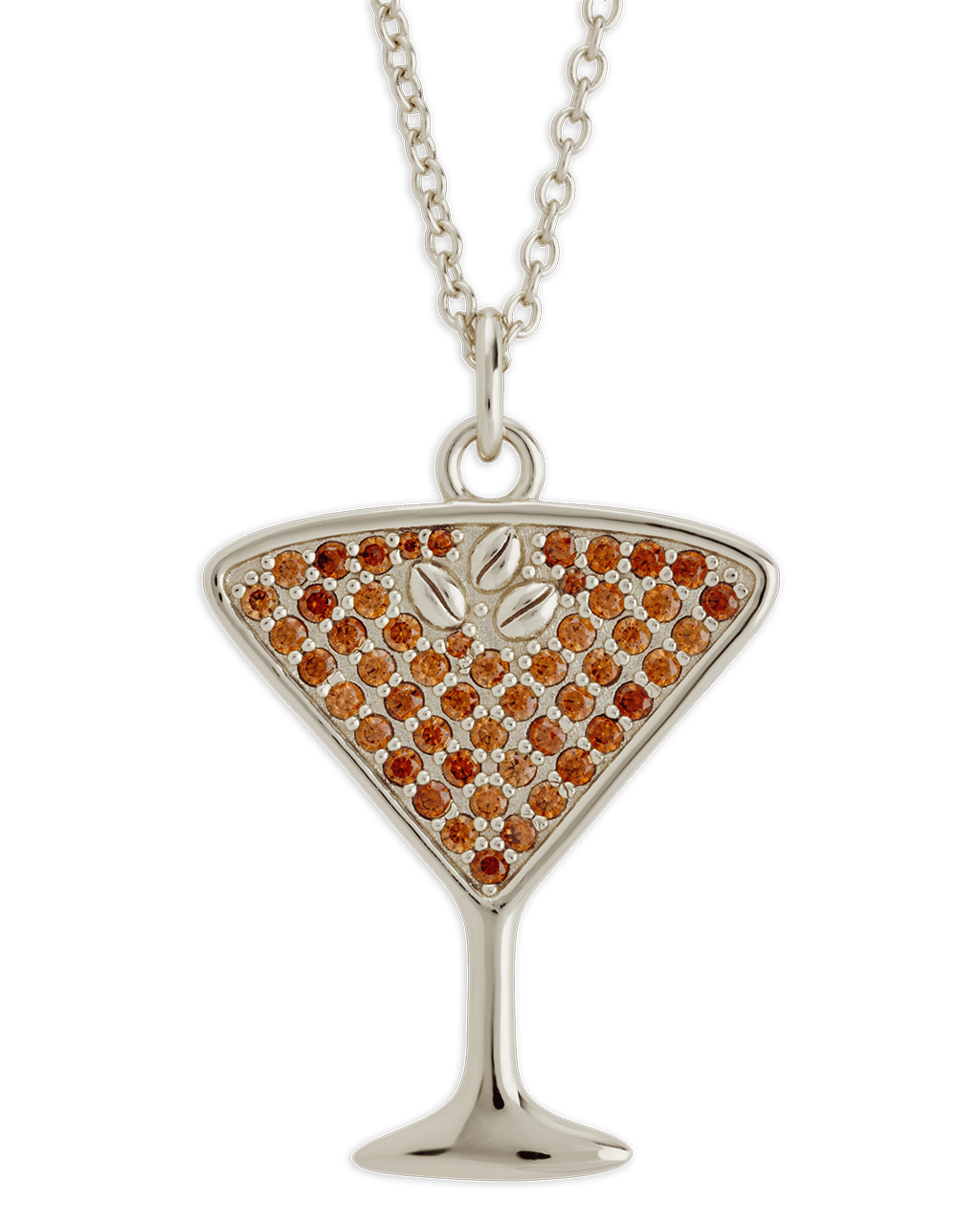 Pave CZ Espresso Martini Pendant
