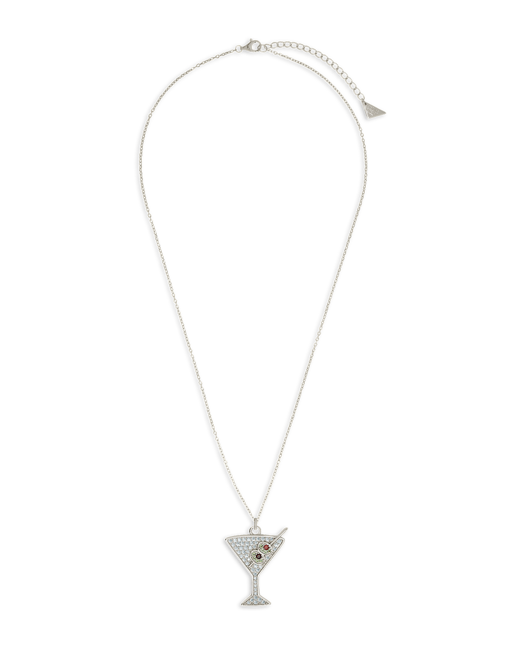 Pave CZ Dirty Martini Pendant