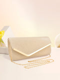 Women's three-fold bag with colorful glitter