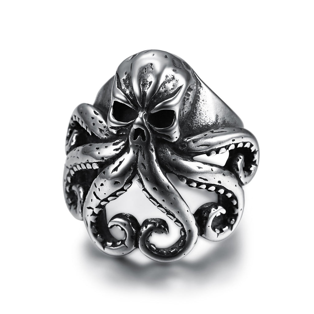 Pirate octopus tentacle punk style ring