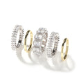 Cool and handsome men's hip-hop diamond-encrusted five-piece ring set