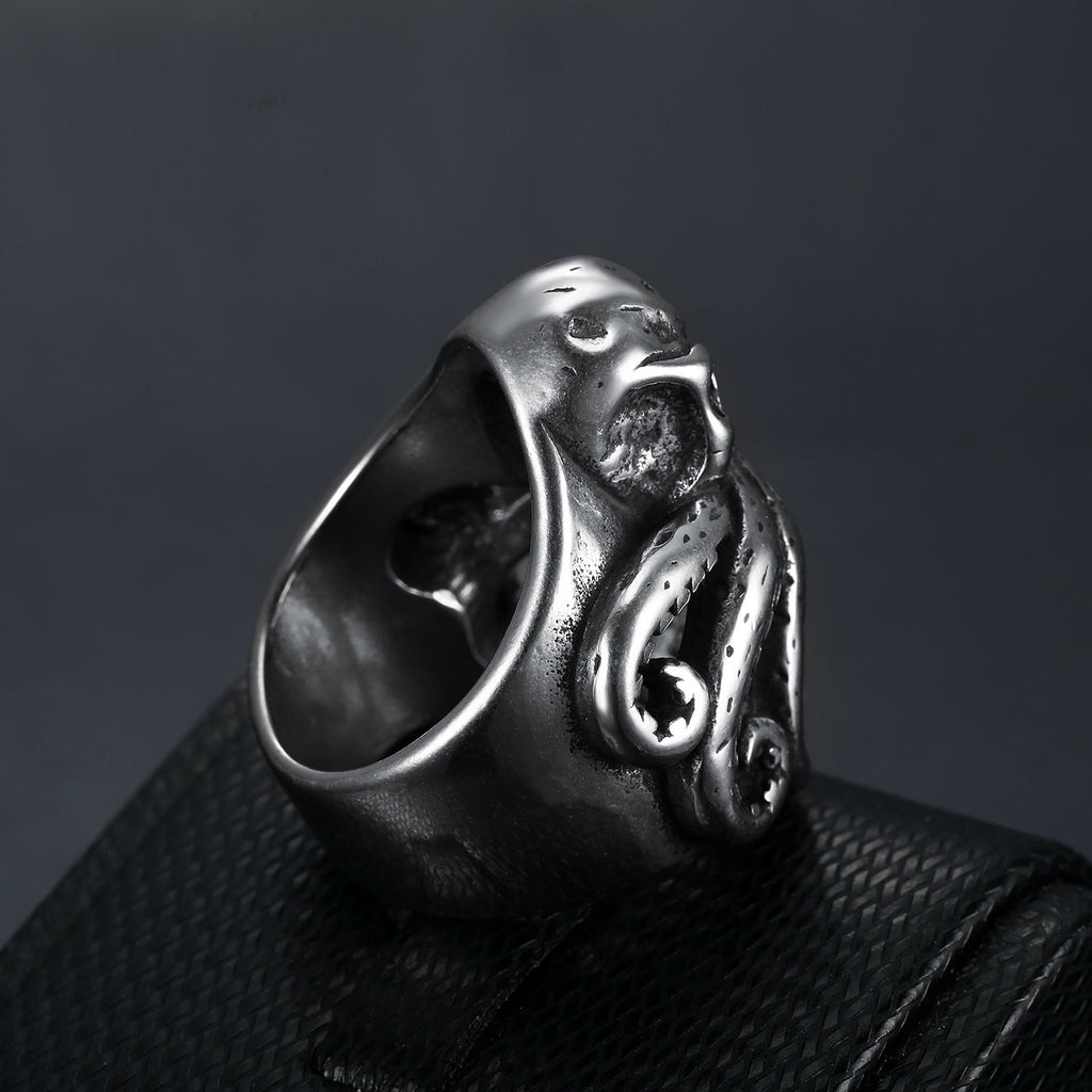 Pirate octopus tentacle punk style ring