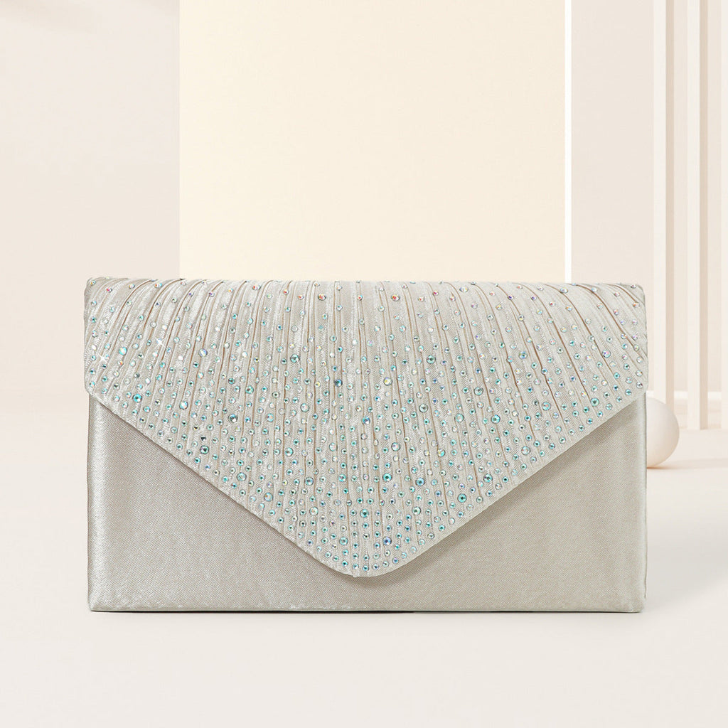 Colorful hot diamond black clutch