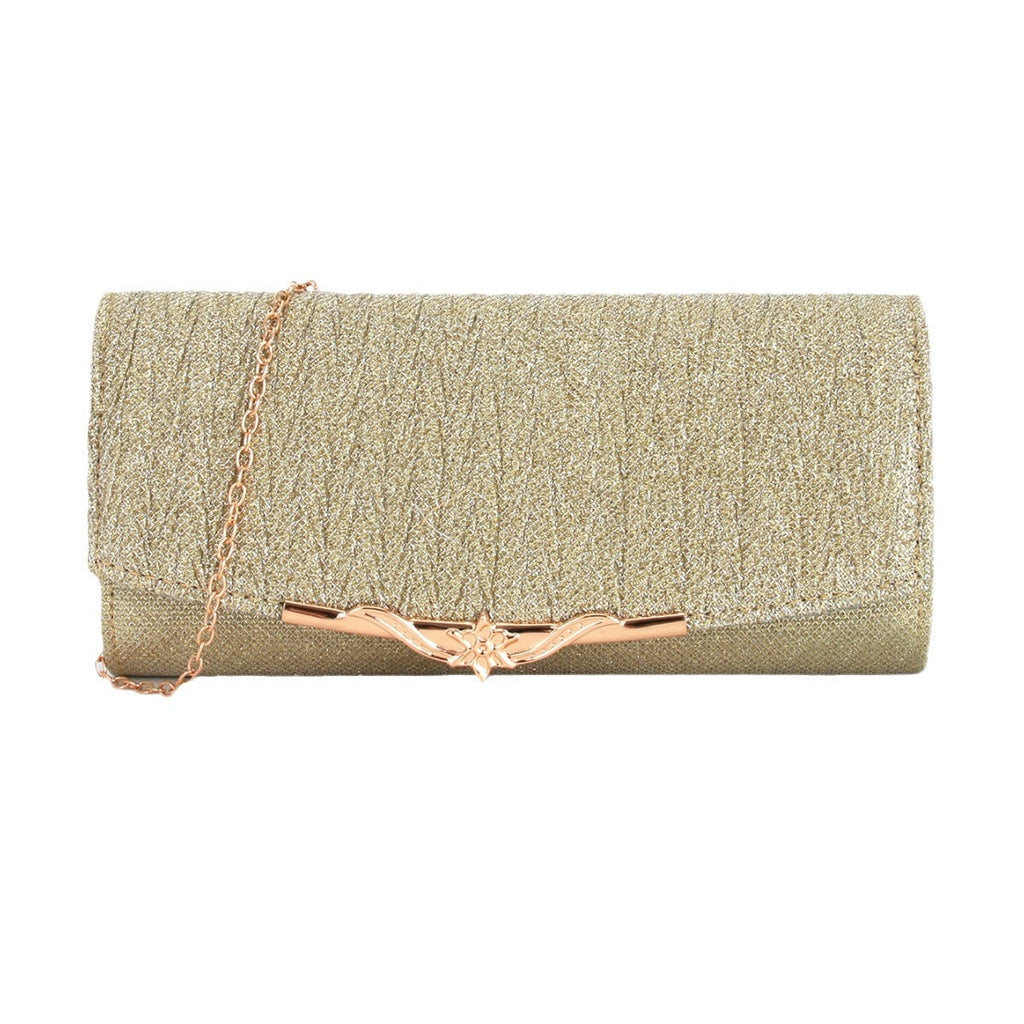 Metal veil pleated Clutch bag evening bag