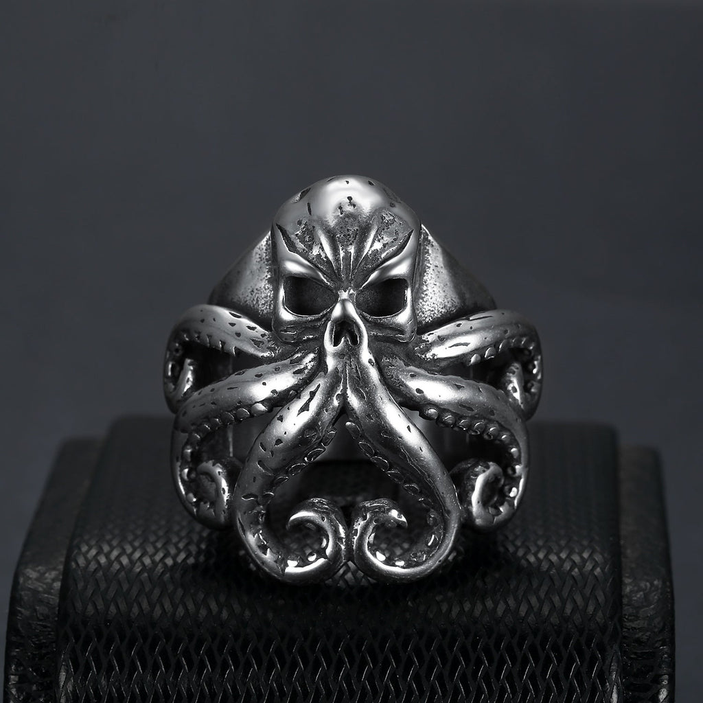 Pirate octopus tentacle punk style ring