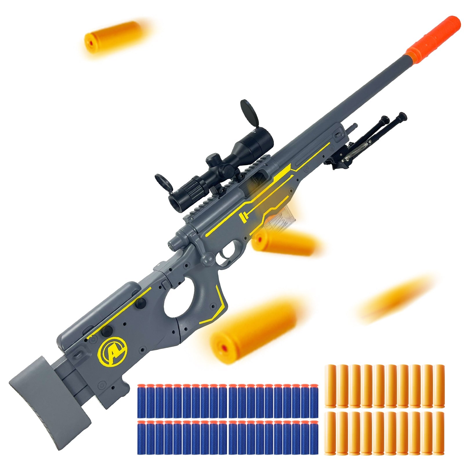 AWM Tactical Sniper Blaster – Foldable Stock Foam Dart Rifle for Backyard Battles