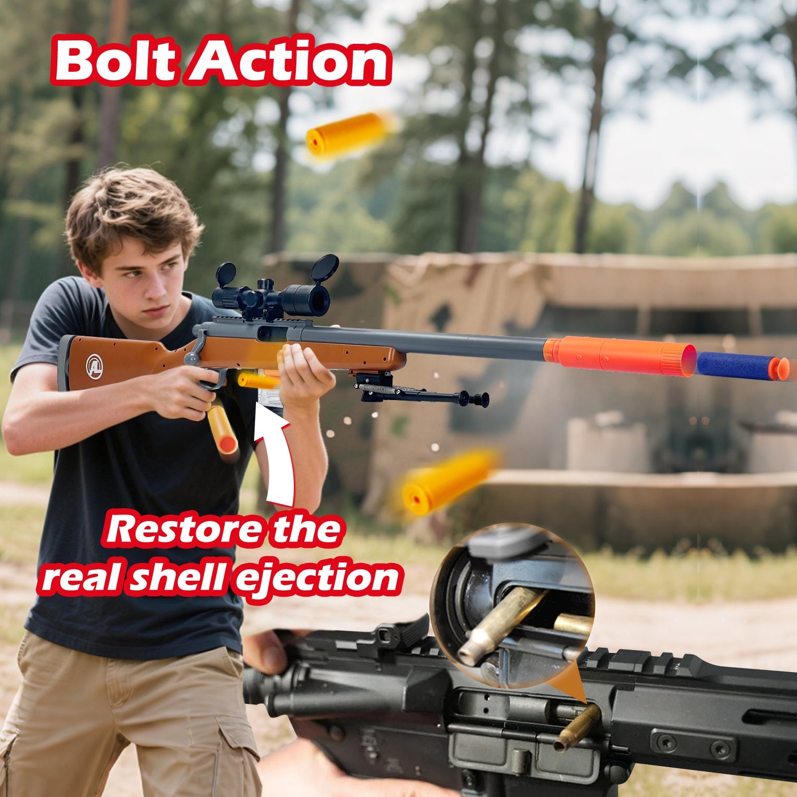 M24 Tactical Sniper Rifle Toy – Realistic Foam Dart Blaster for Backyard Combat Play