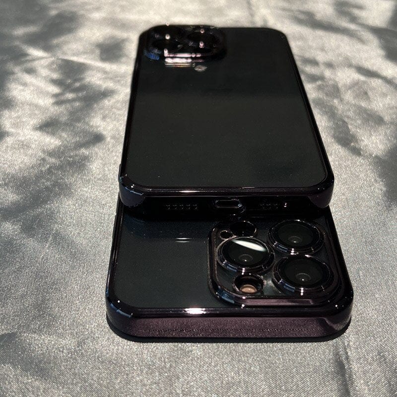 Luxury Plating Square Frame Clear iPhone Case